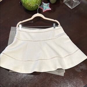 Banana Republic Cream A-Line Mini Skirt